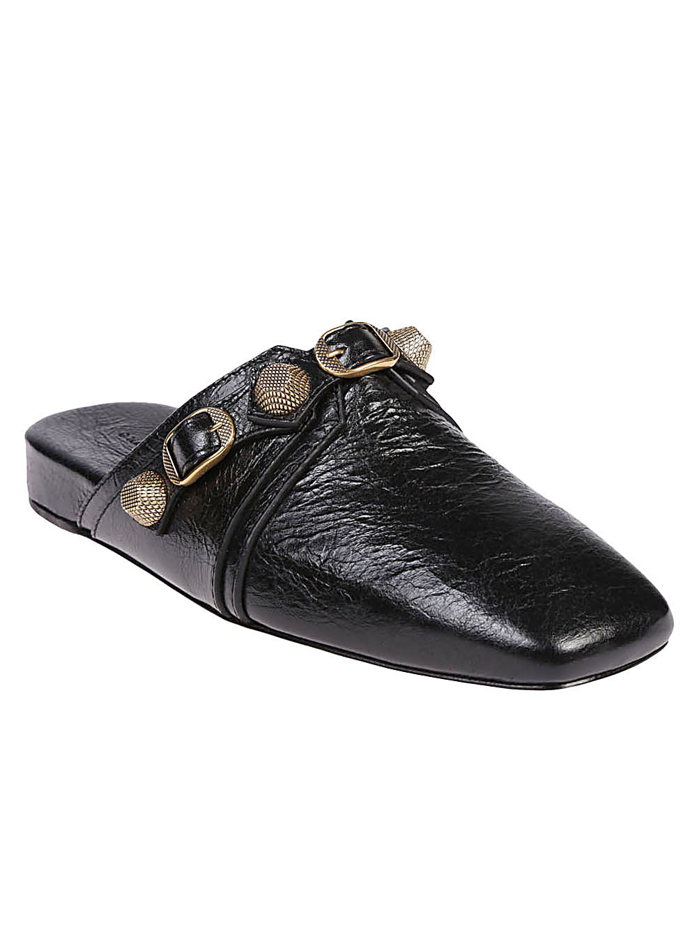 Balenciaga Cozy Cagole Leather Mules Black