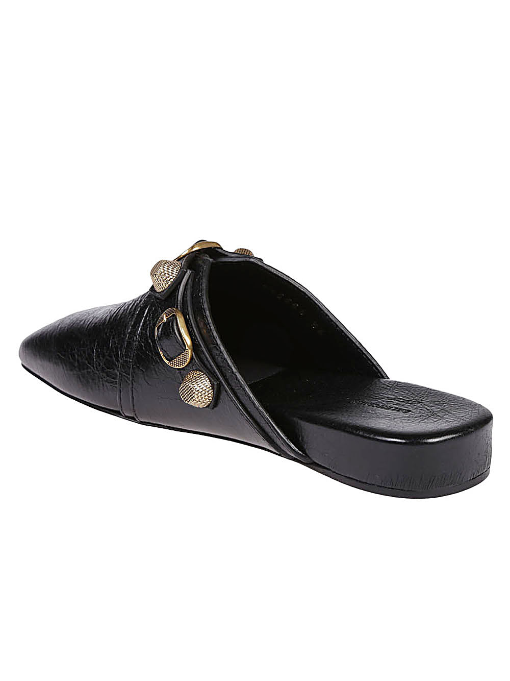 Balenciaga Cozy Cagole Leather Mules Black