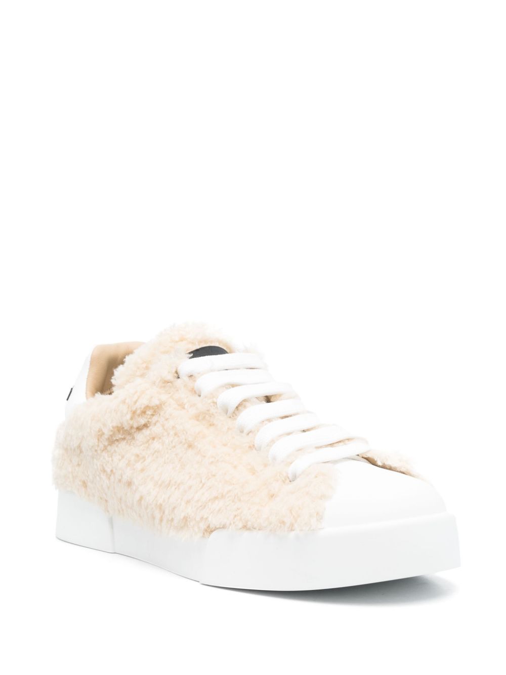 Dolce & Gabbana Leather Sneakers With Embossed Logo
