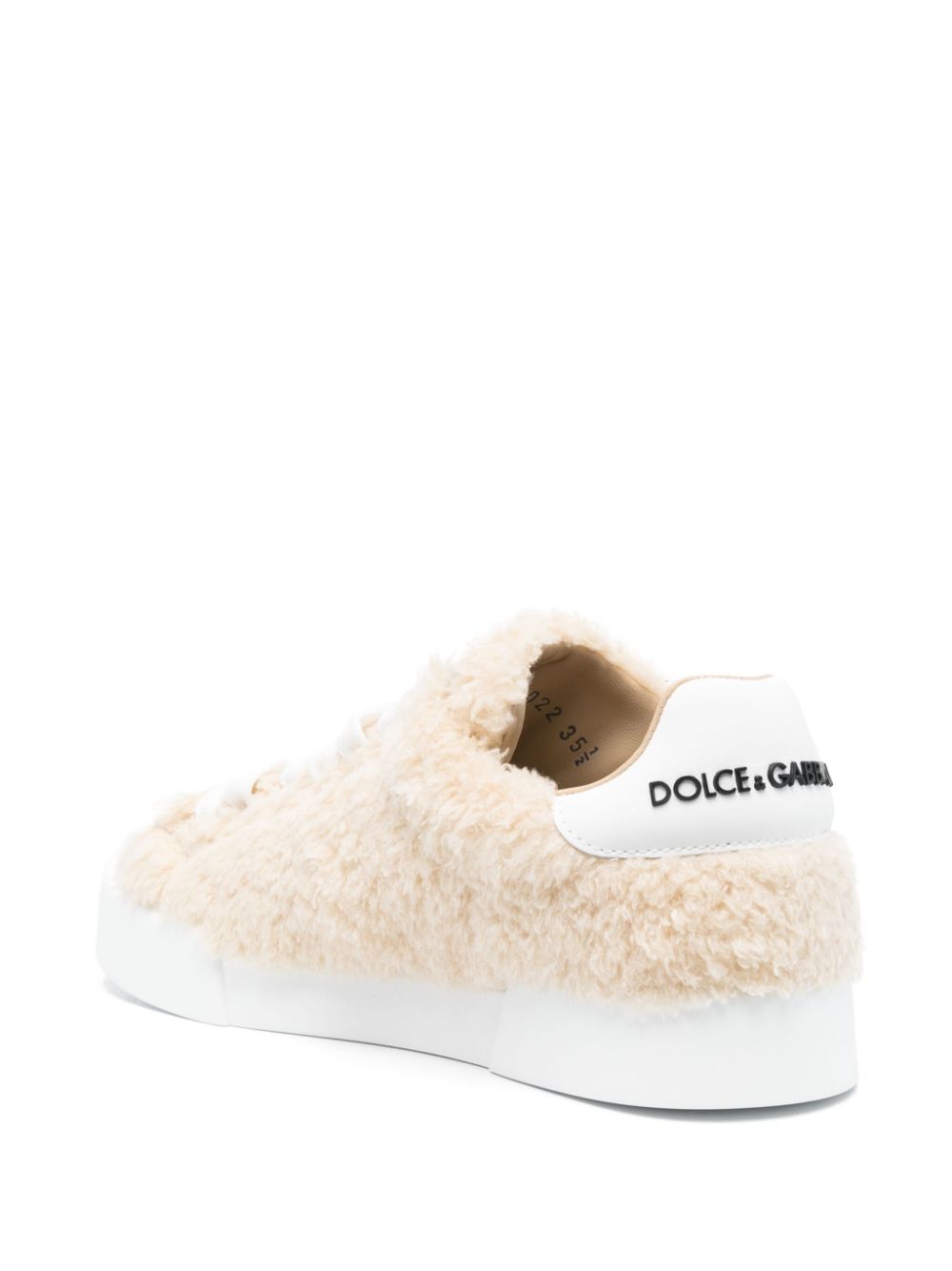Dolce & Gabbana Leather Sneakers With Embossed Logo