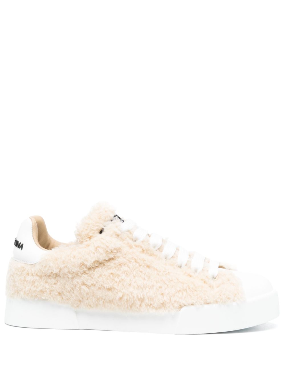 Dolce & Gabbana Leather Sneakers With Embossed Logo