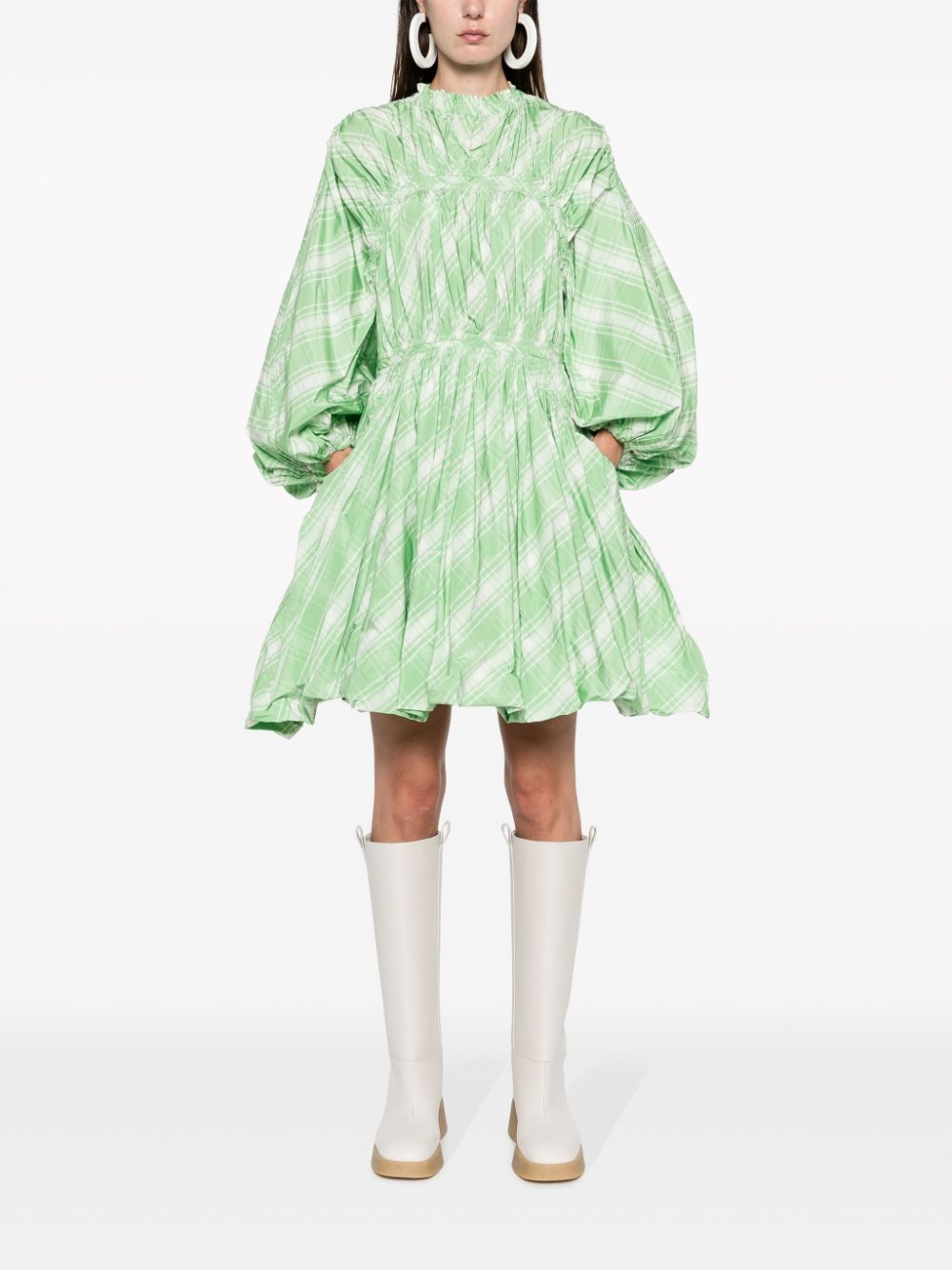 Jil Sander Fashion Green Dress