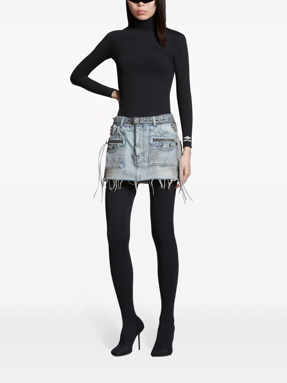 Balenciaga Cagole Denim Mini Skirt