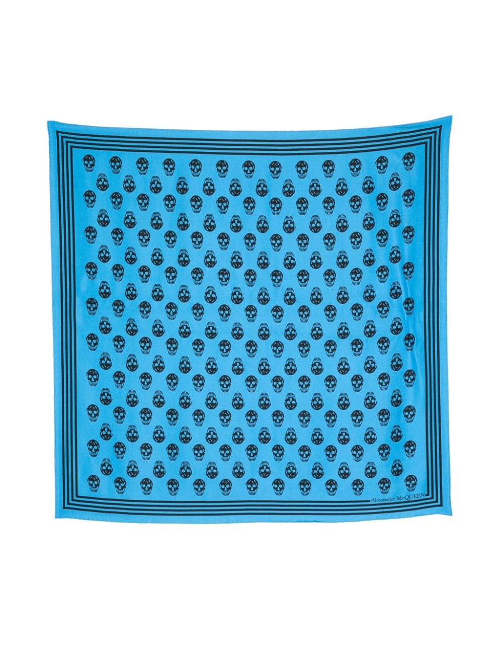 Alexander Mcqueen Blue Scarf