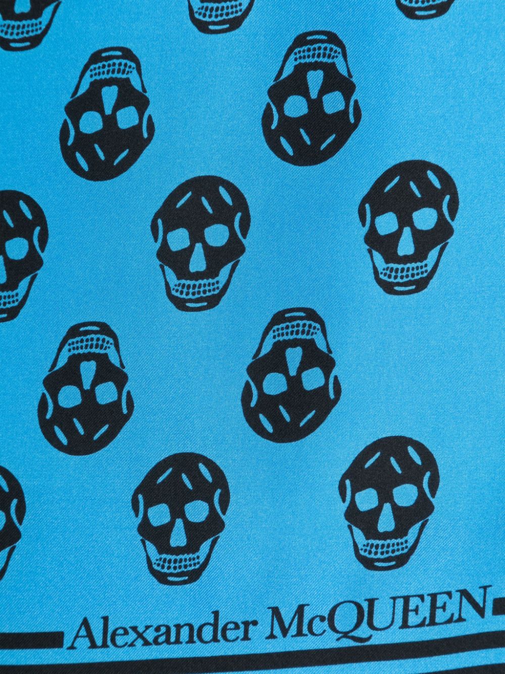 Alexander Mcqueen Blue Scarf