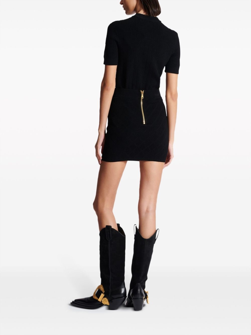 Balmain Black Skirt