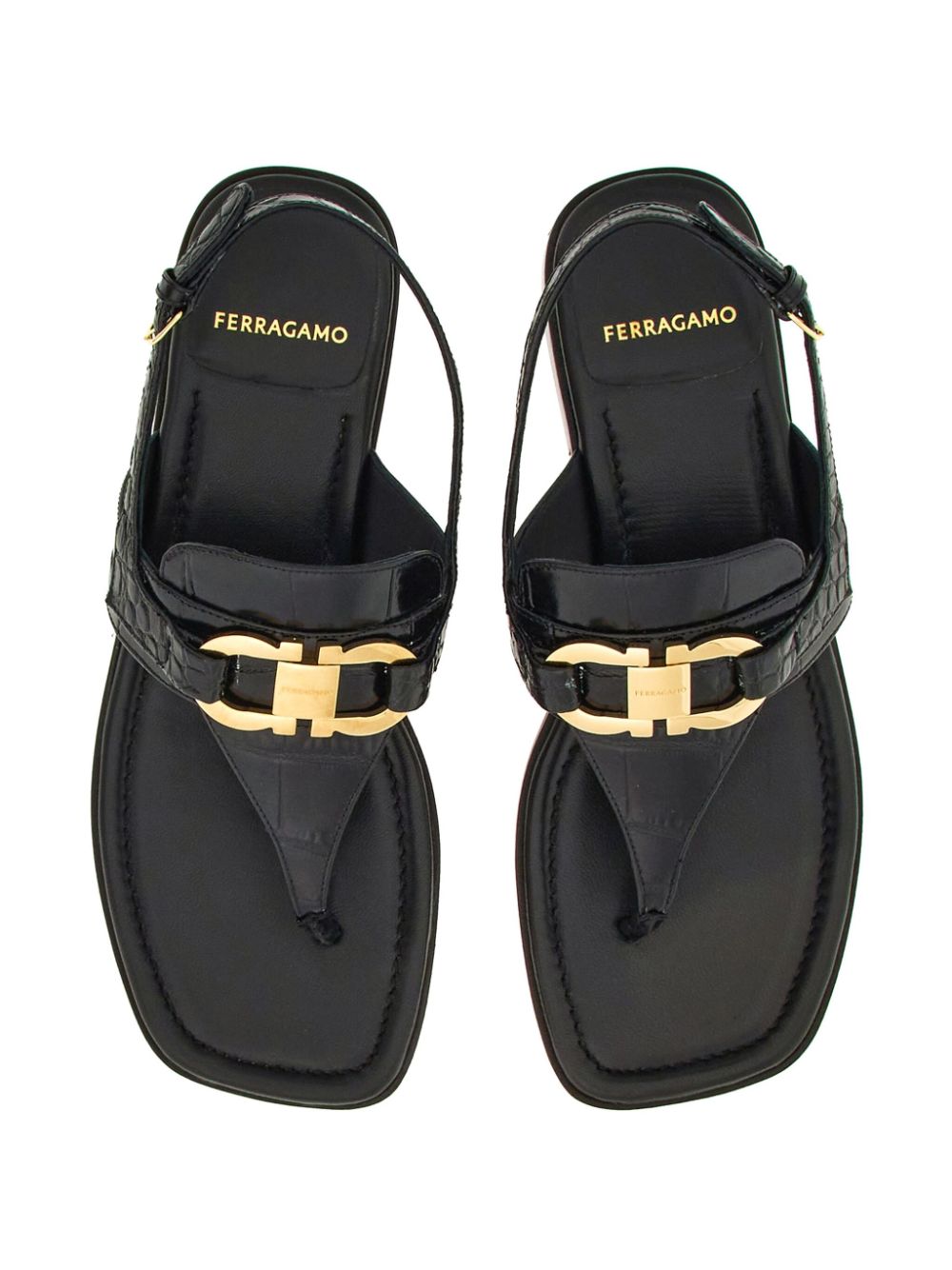 Ferragamo Black Sandals