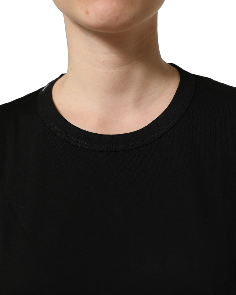 Dolce & Gabbana Sleeves Black T-Shirt