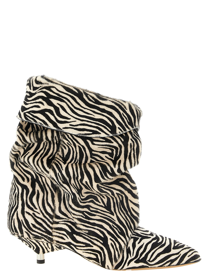 Isabel Marant Zebra Cowhide Ankle Boots