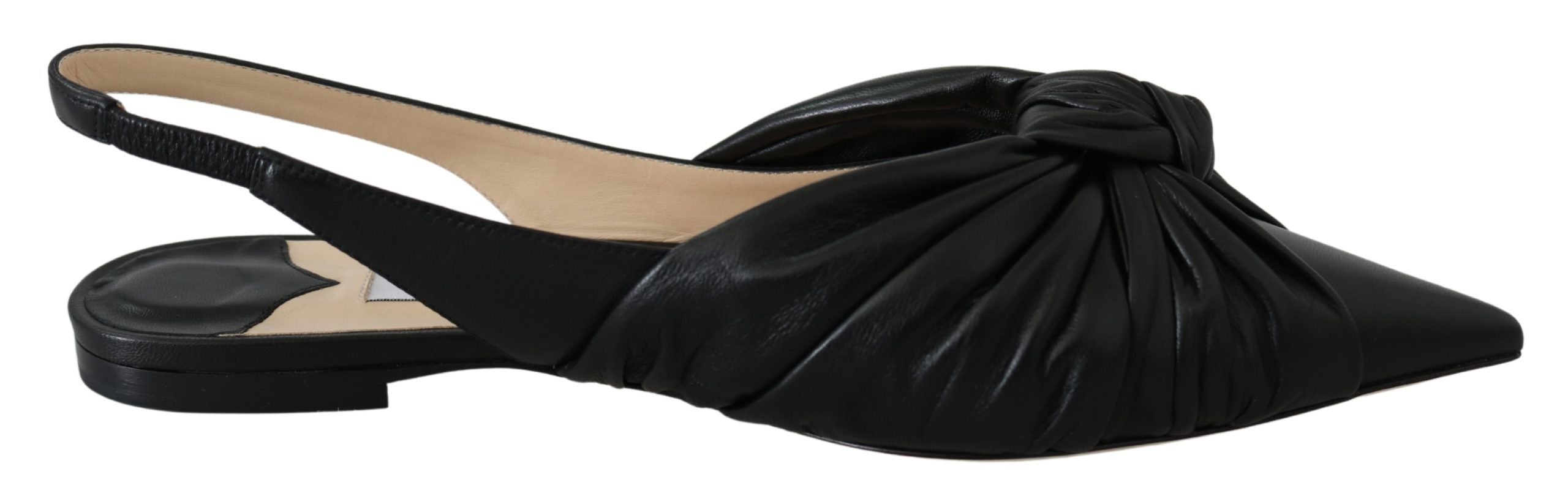Jimmy Choo Leather Elegant Pointed Toe Flats