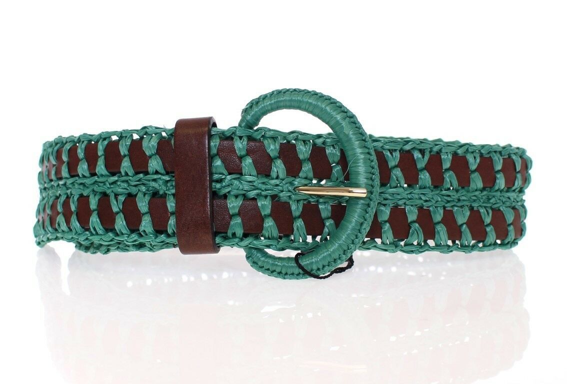 Dolce & Gabbana Enchanting Corset Style Woven Raffia Belt