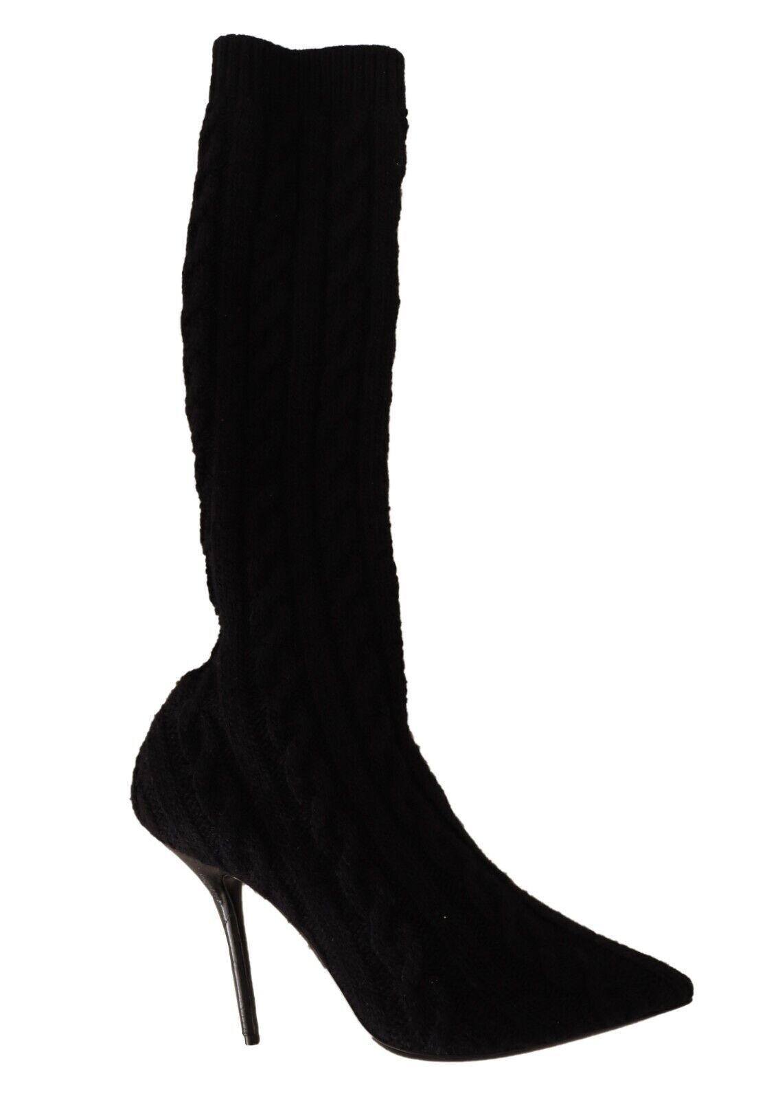 Dolce & Gabbana Black Elegant Stretch Sock Boots