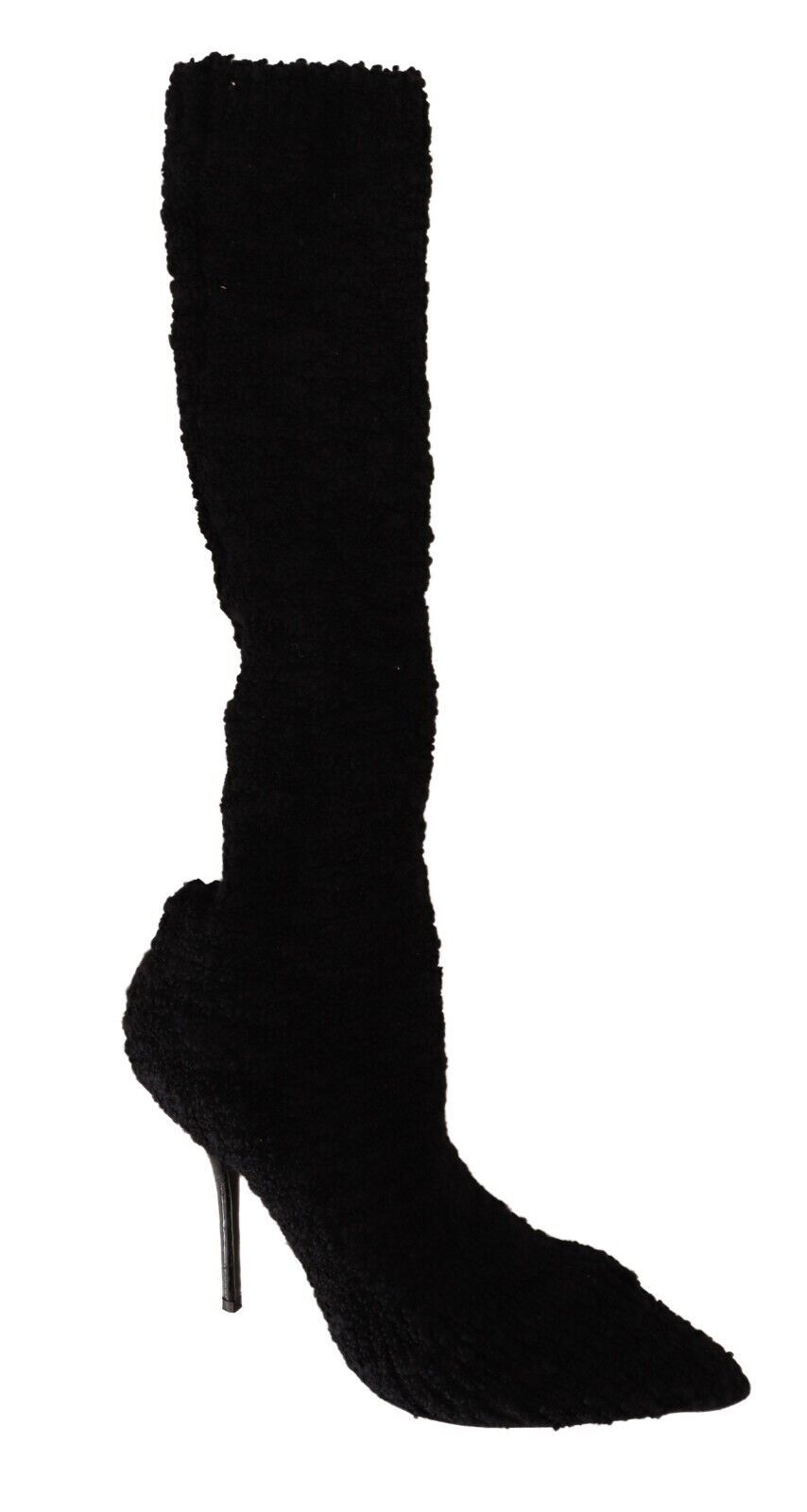 Dolce & Gabbana Black Chic Stretch Sock Boots