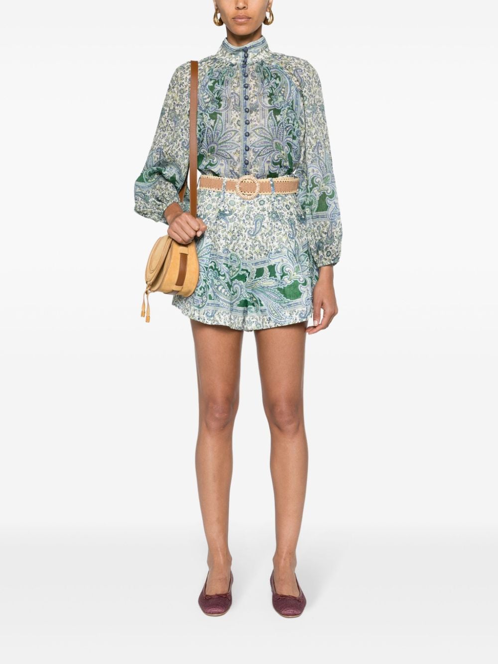 Zimmermann Green Shorts