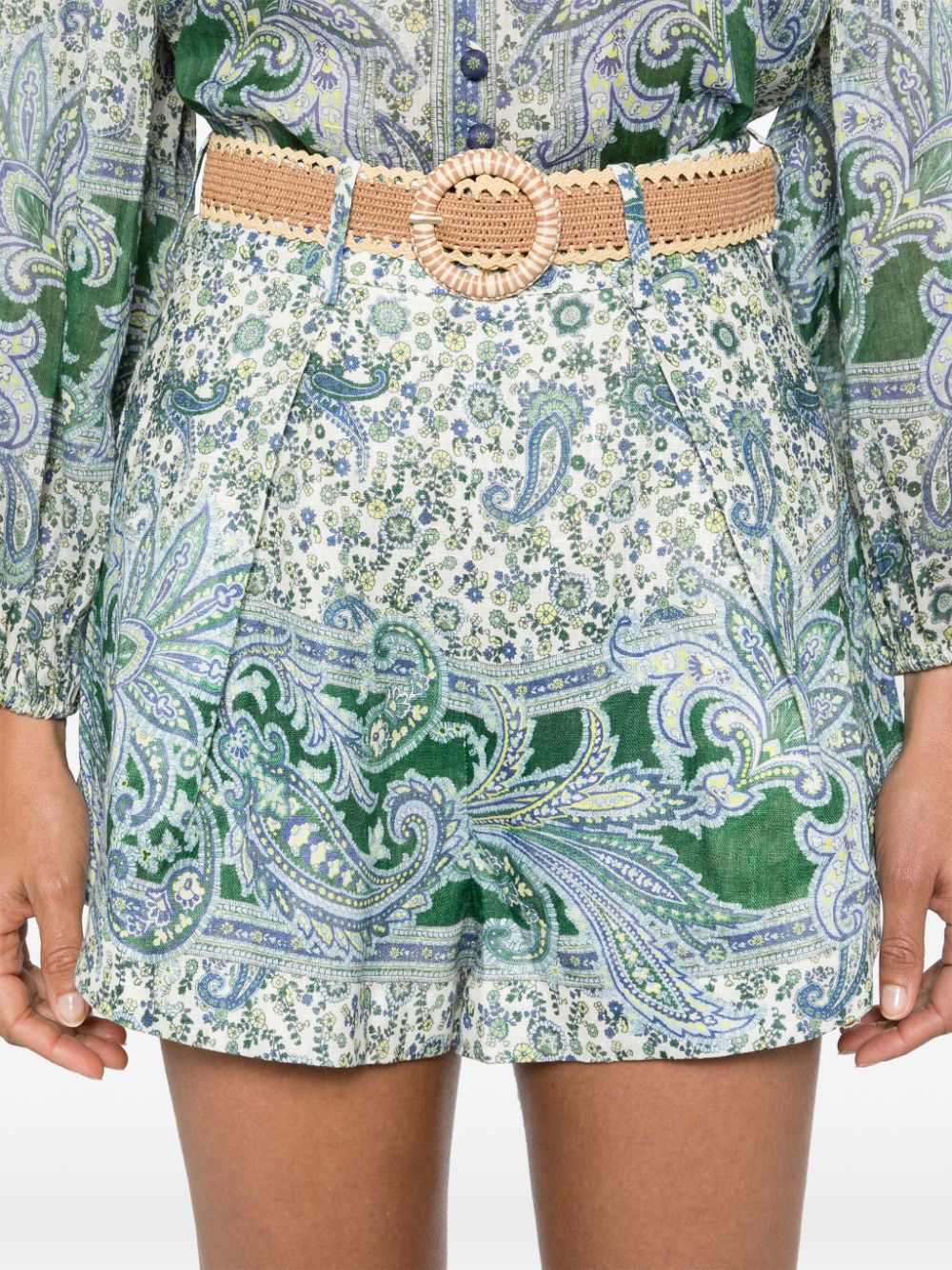 Zimmermann Green Shorts