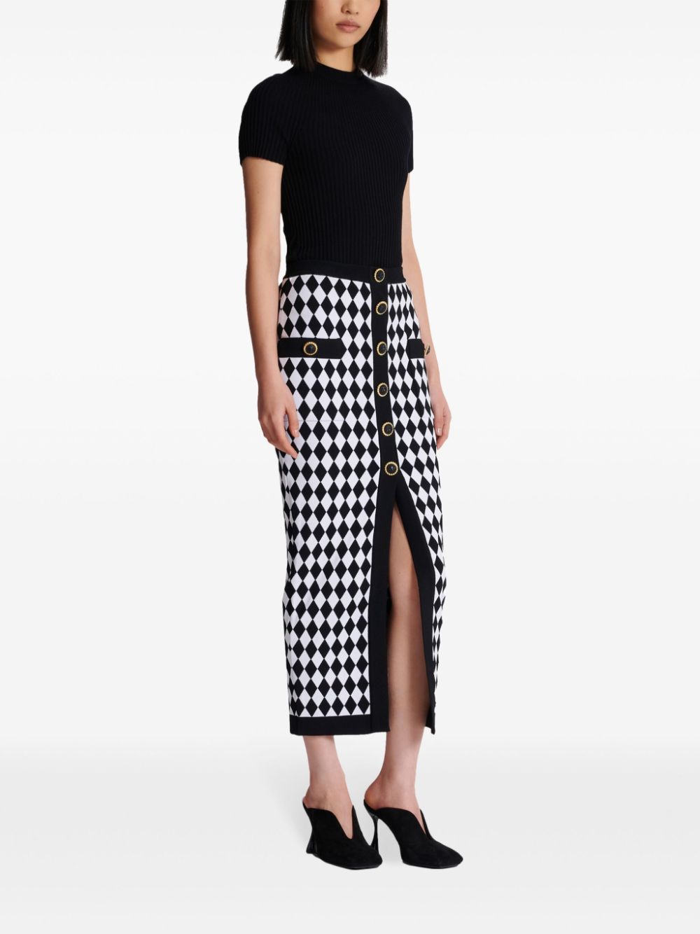 Balmain Black Skirt