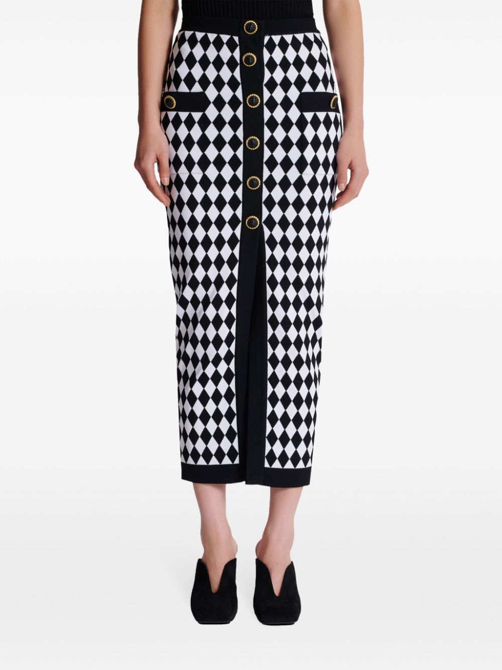 Balmain Black Skirt