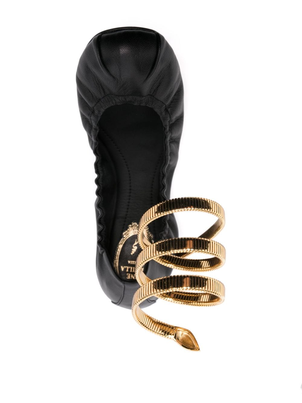 Rene Caovilla Flat Black Shoes