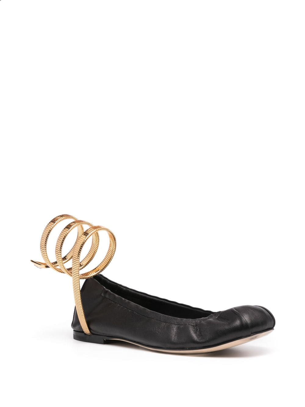 Rene Caovilla Flat Black Shoes