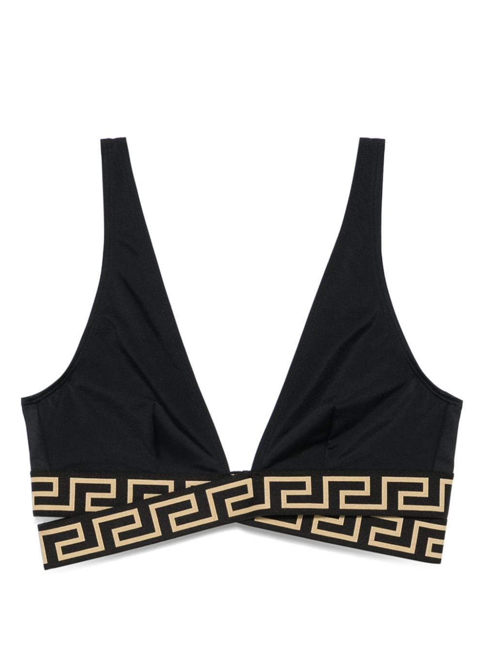 Versace Greca Print Bikini Top