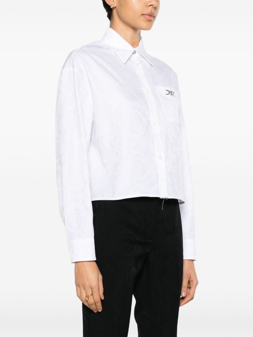 Versace Baroque Jacquard Crop Shirt