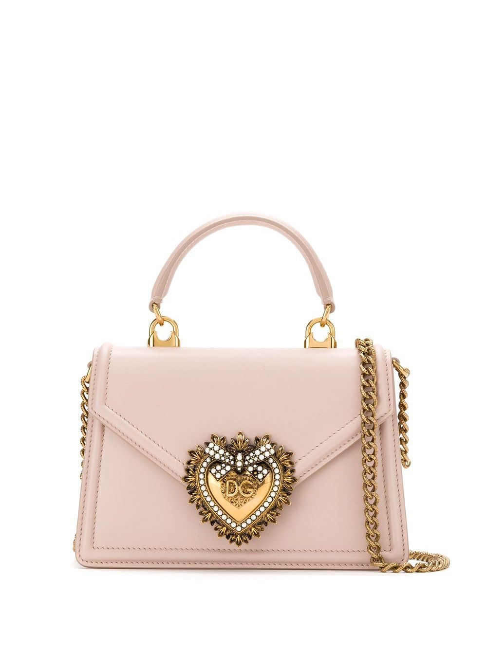 Dolce & Gabbana Small Devotion Bag In Smooth Calfskin