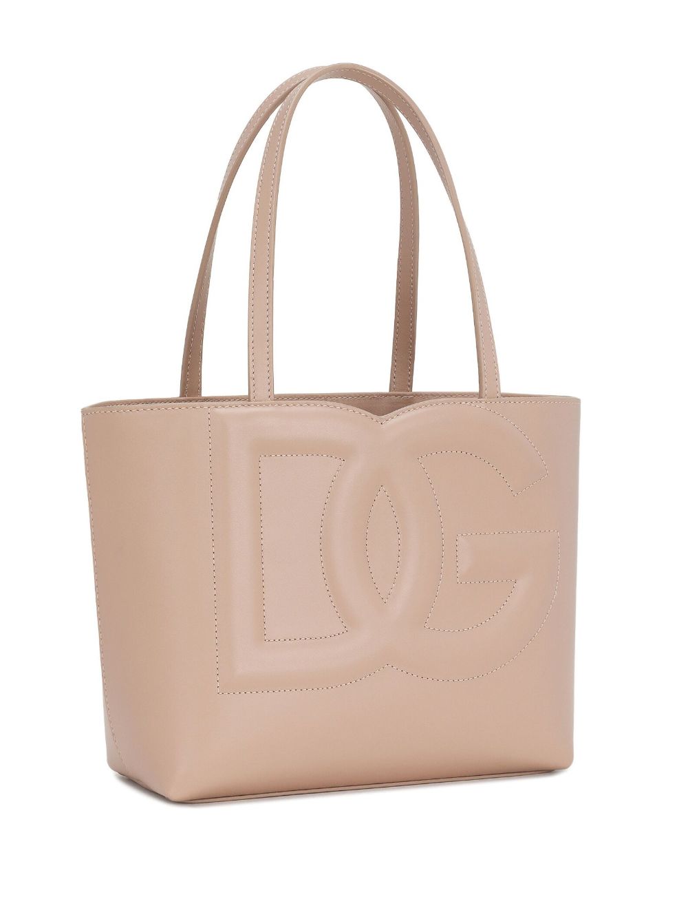 Dolce & Gabbana Small Calfskin Dg Logo Shopper