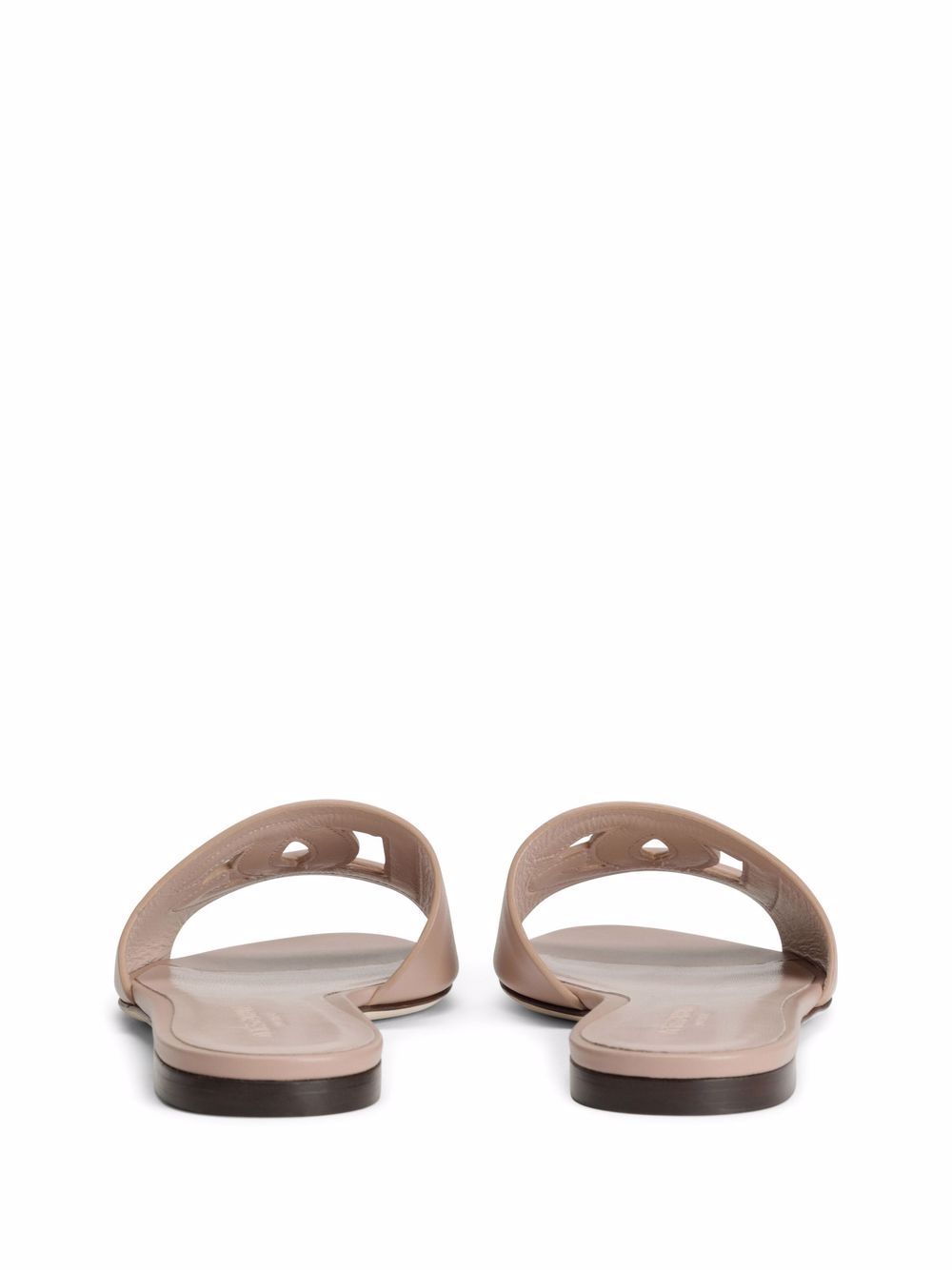 Dolce & Gabbana Cutout Leather Slides