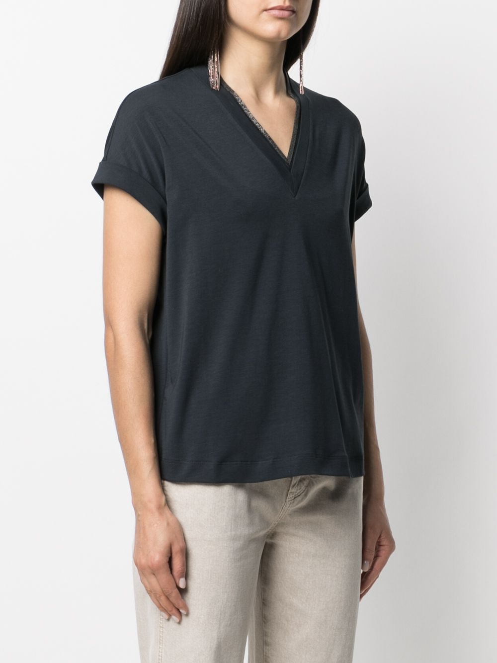 Brunello Cucinelli T-Shirt And Blue Polo