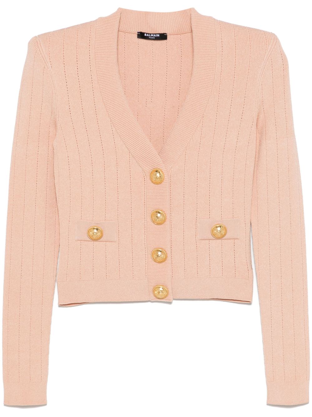 Balmain Cropped Knit Cardigan