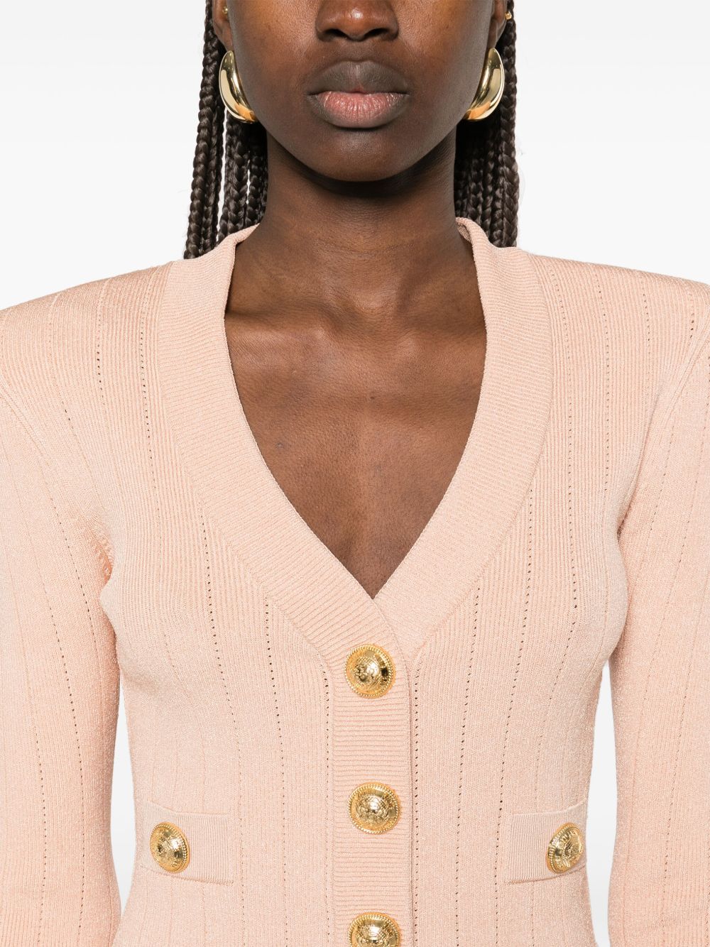 Balmain Cropped Knit Cardigan