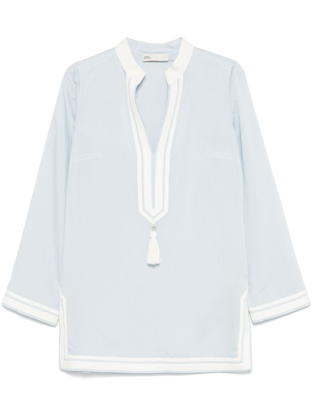 Tory Burch Striped Tunic In Blue