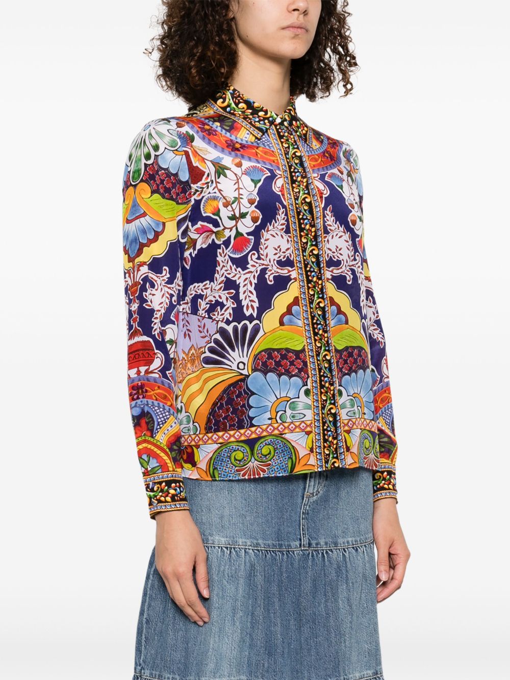 Alice + Olivia Silk Shirt