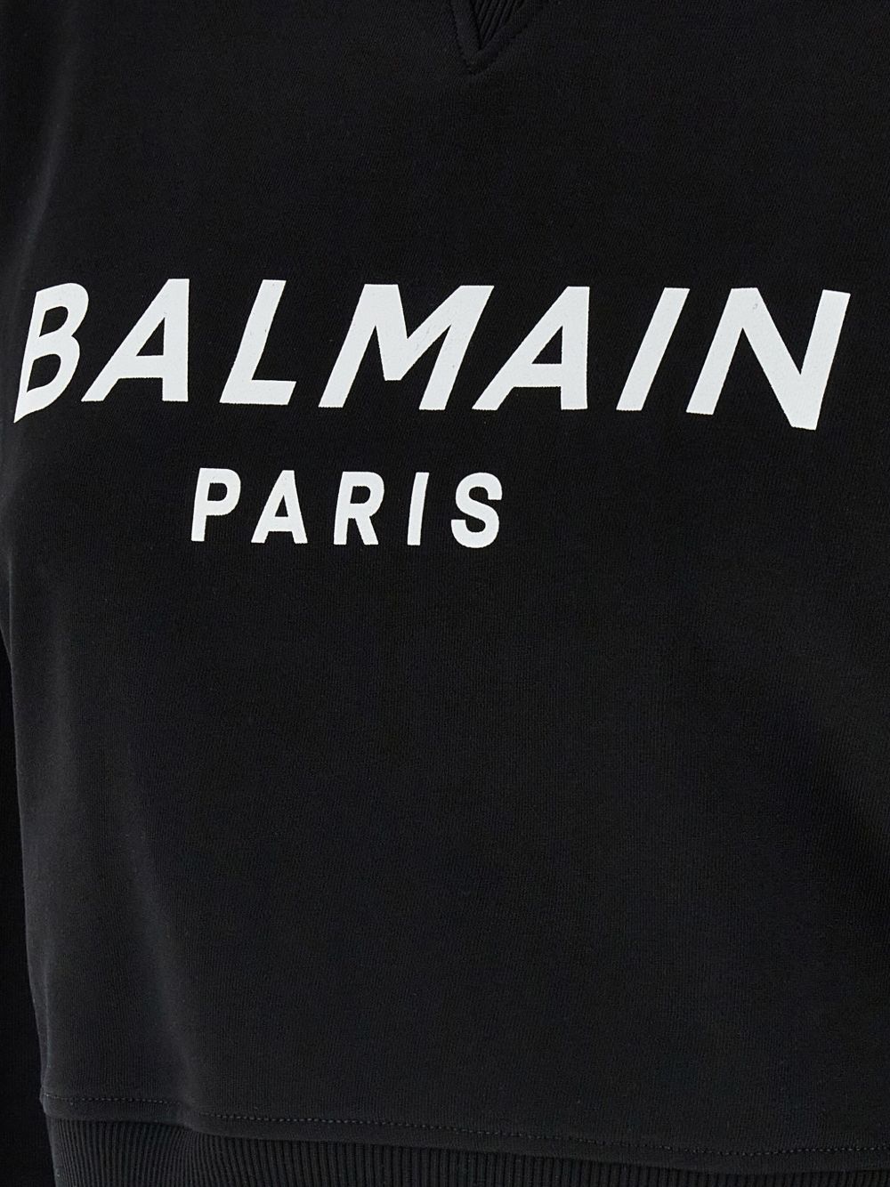 Balmain Logo Print Cotton Sweatshirt