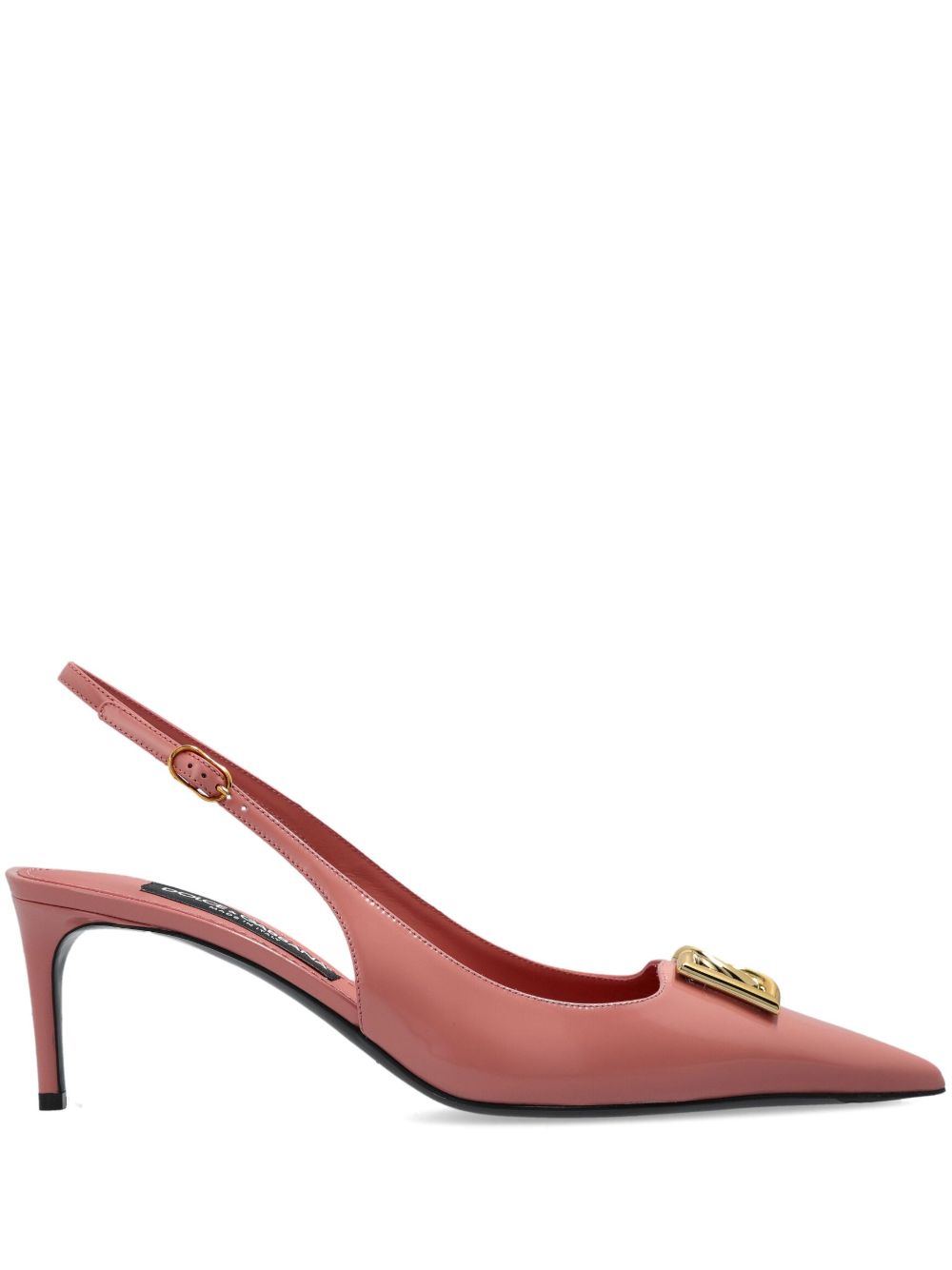 Dolce & Gabbana 65Mm Logo Plaque Patent Pumps