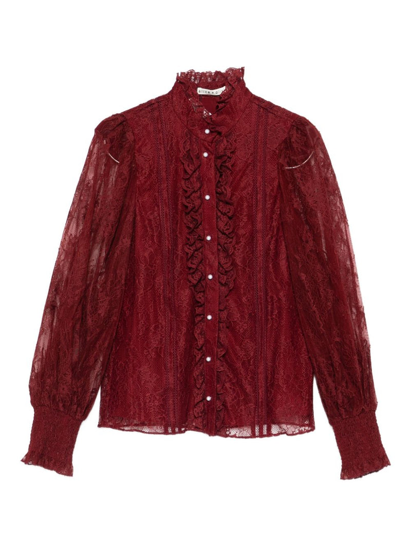 Alice + Olivia Bordeaux Shirt Glam Steals