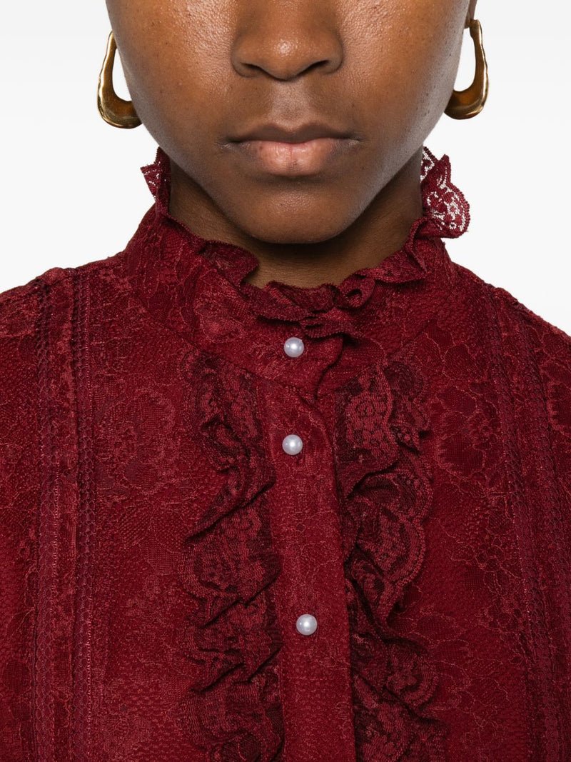 Alice + Olivia Bordeaux Shirt Glam Steals