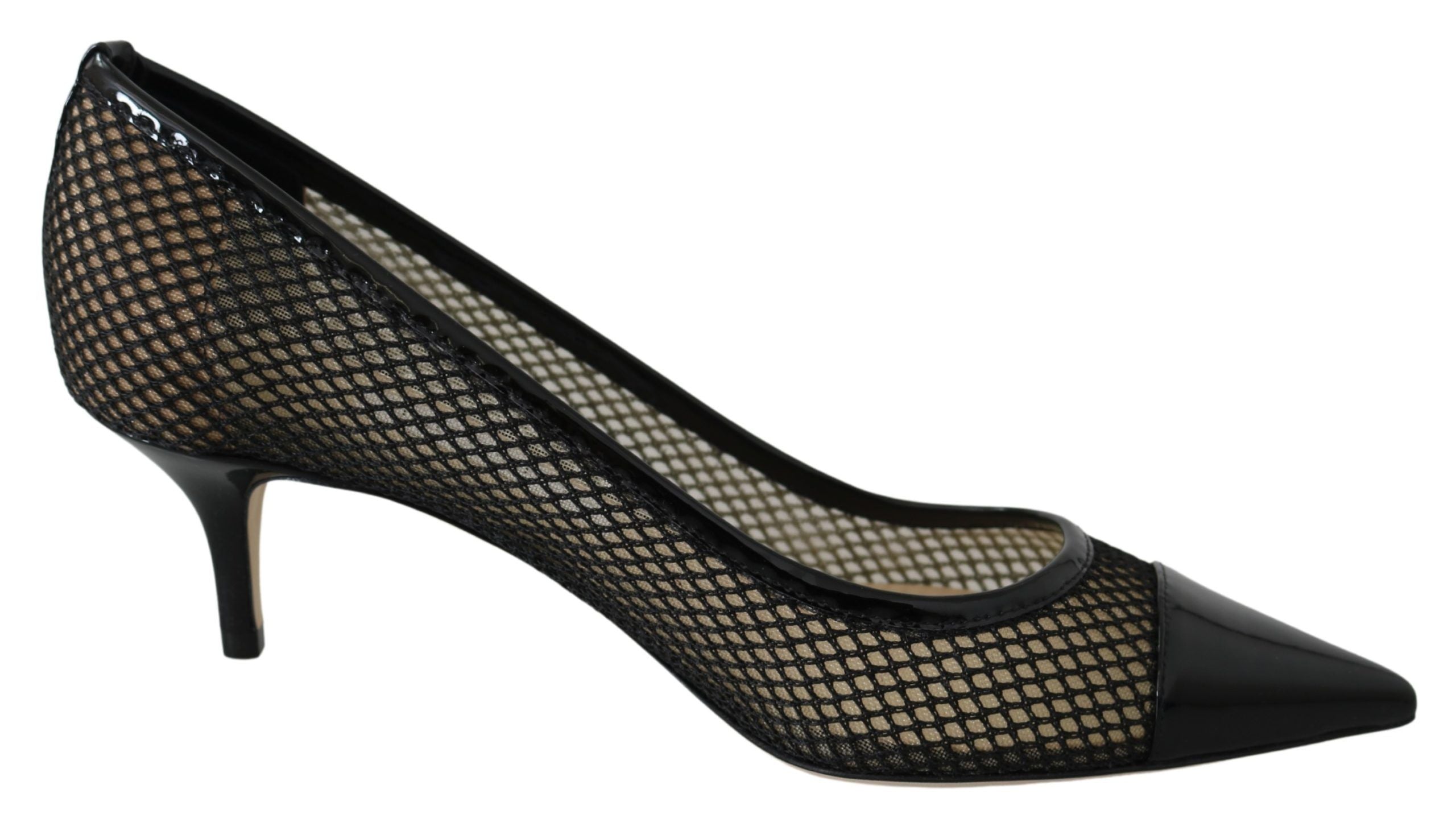 Jimmy Choo Mesh Chic Patent Pointed Pumps