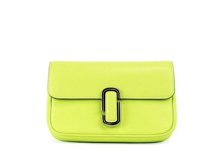 Marc Jacobs The J Marc Glow Smooth Leather Shoulder Crossbody Green Handbag