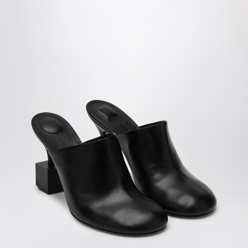 Jacquemus Black Mule with Geometric Heel Glam Steals