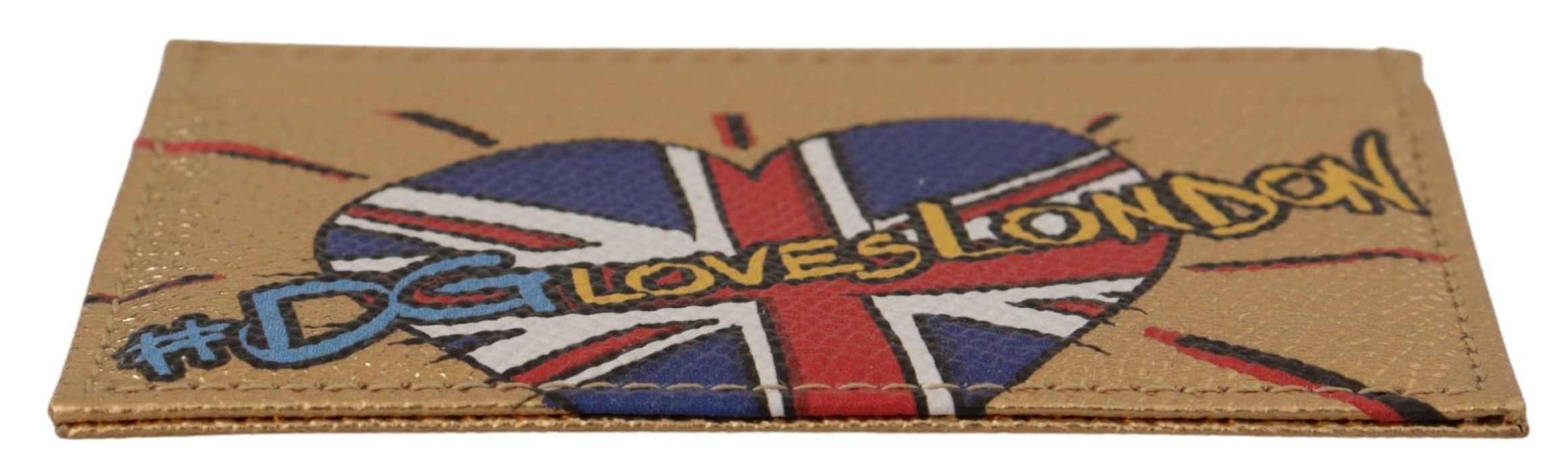 Dolce & Gabbana Elegant Leather Gold Cardholder