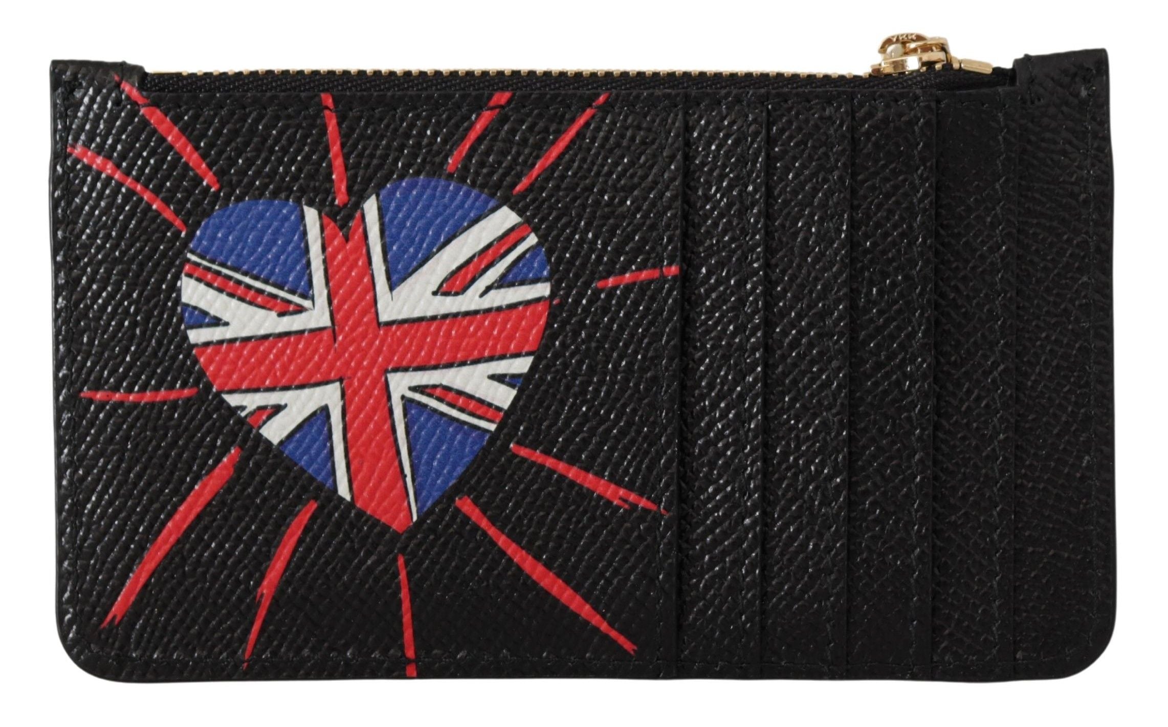 Dolce & Gabbana Elegant Leather Coin Wallet With Zip Closure
