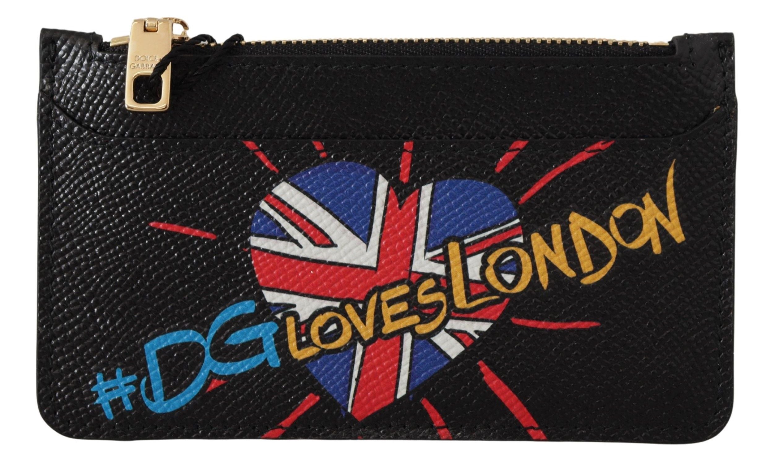 Dolce & Gabbana Elegant Leather Coin Wallet With Zip Closure