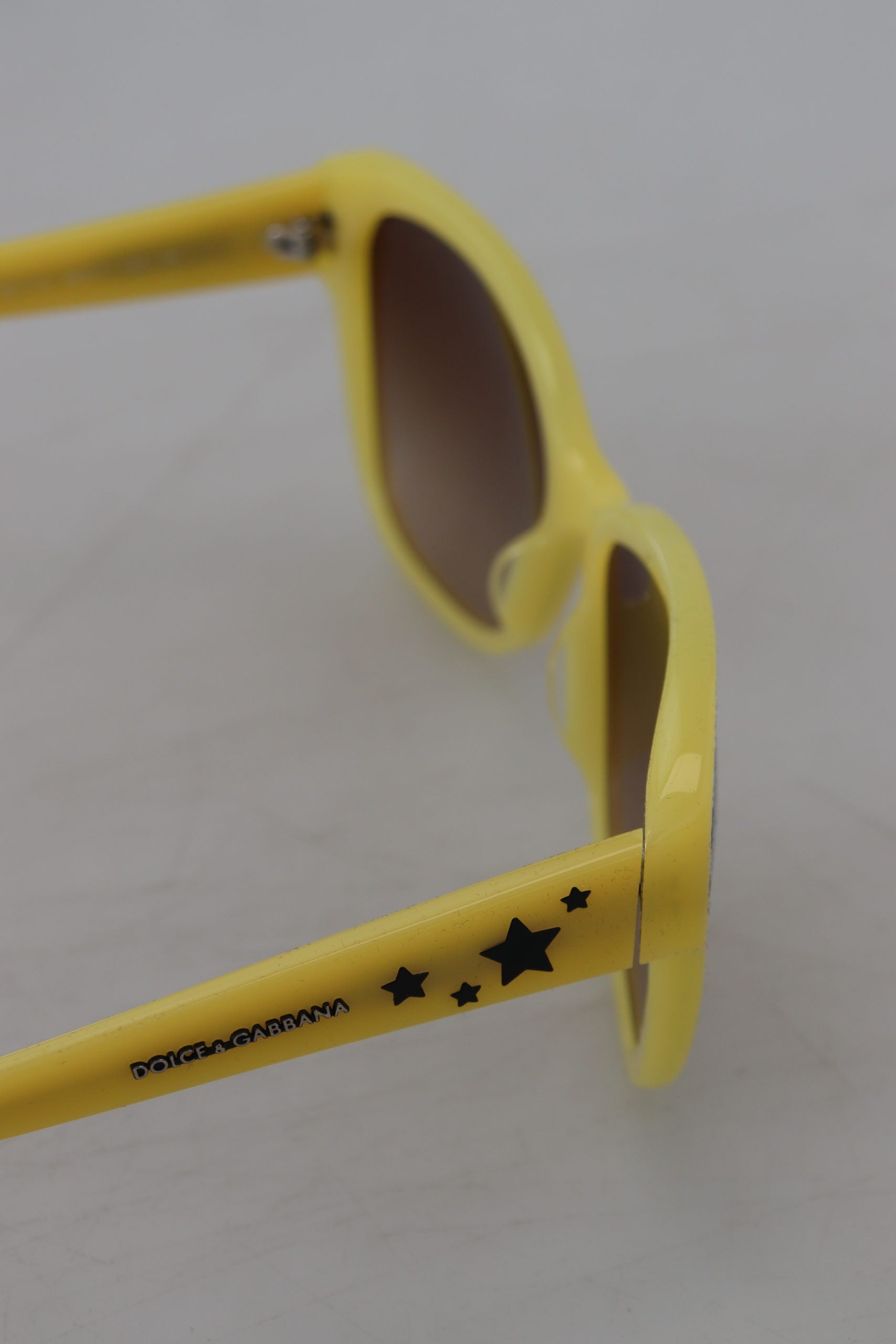 Dolce & Gabbana Yellow Acetate Frame Stars Embellishment Sunglasses Glam Steals