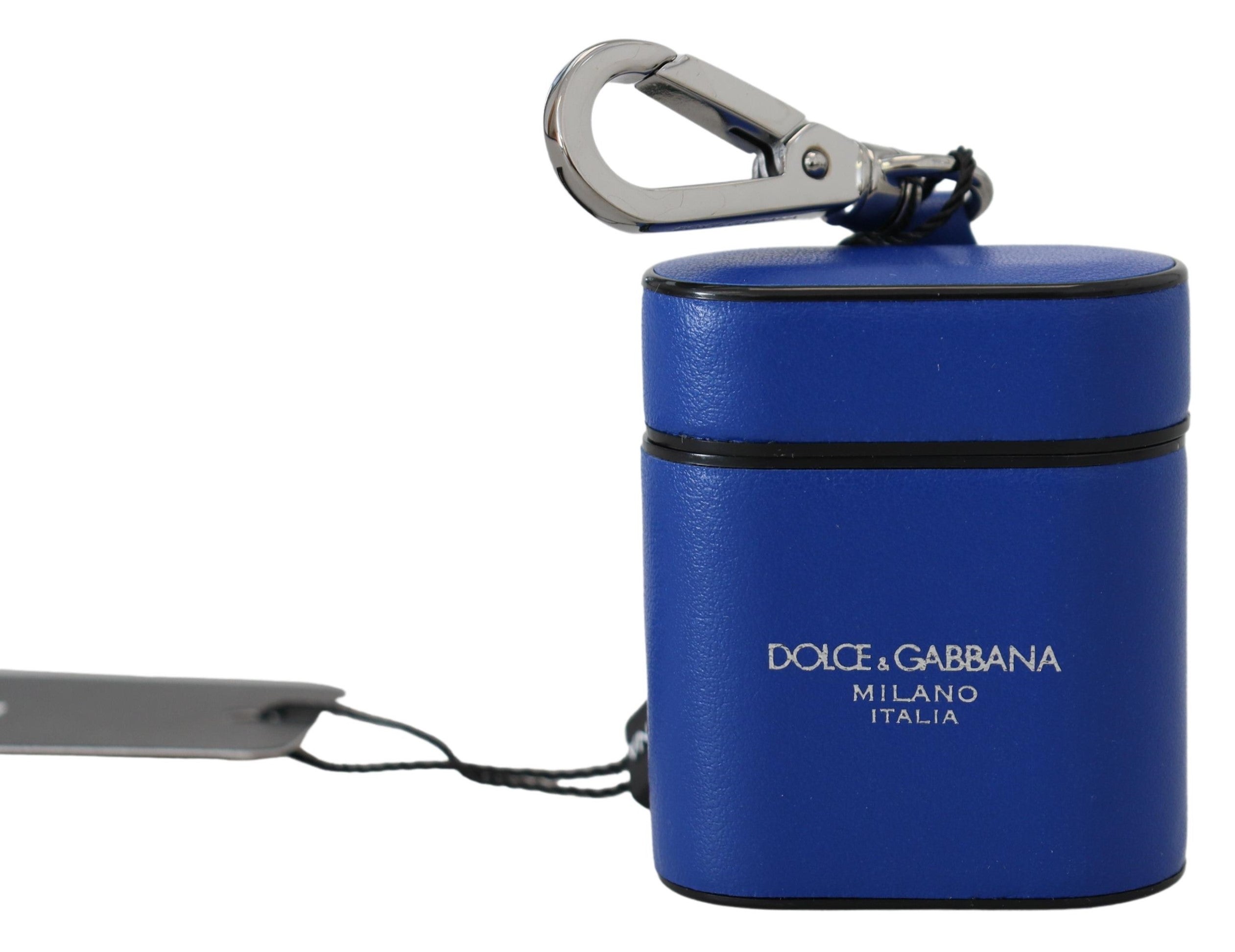 Dolce & Gabbana Elegant Leather Airpods Blue Case