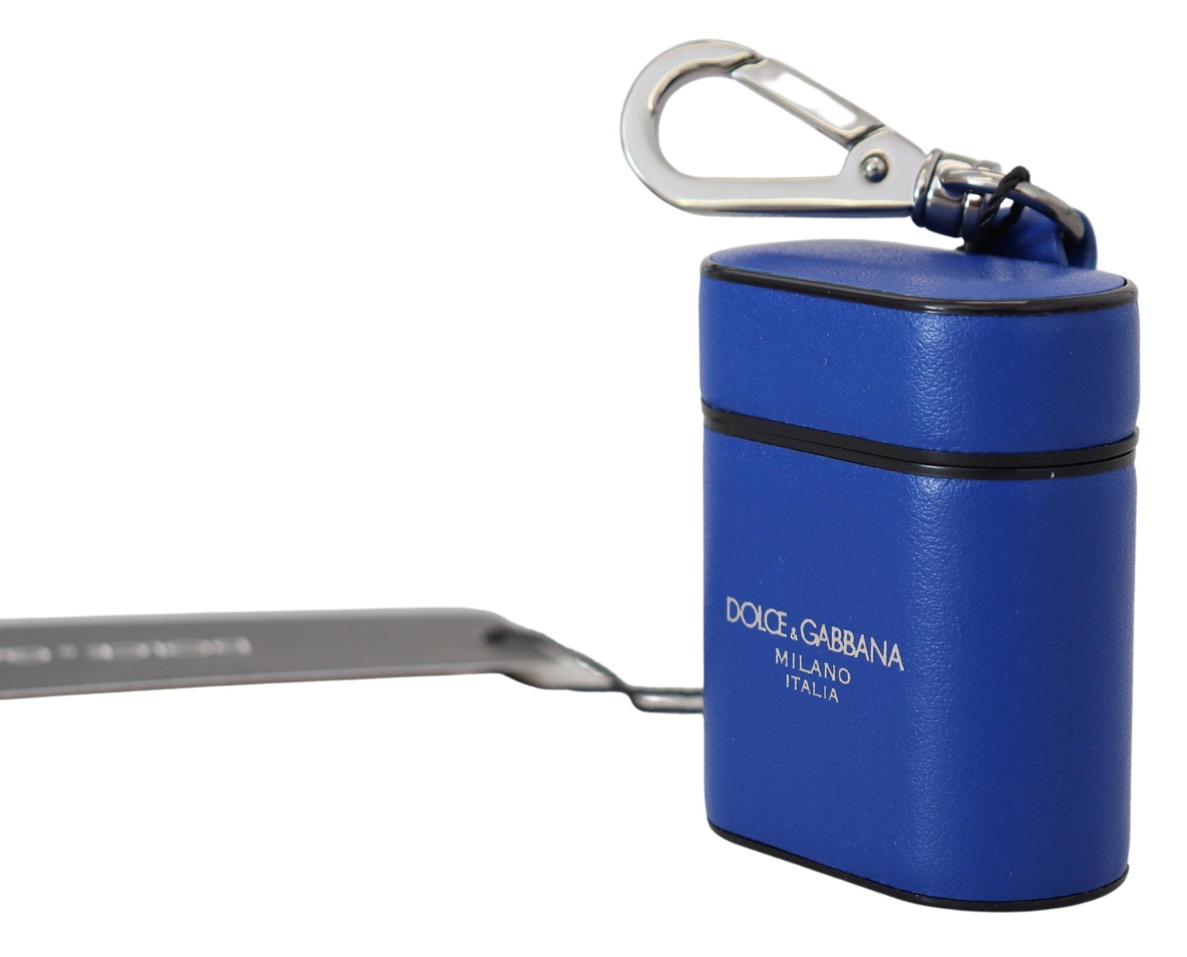 Dolce & Gabbana Elegant Leather Airpods Blue Case