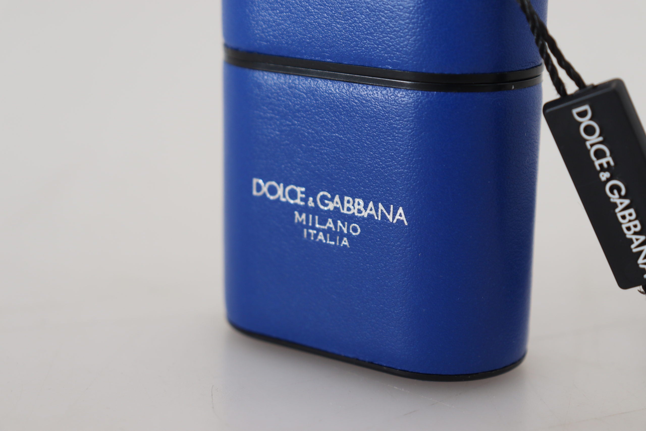 Dolce & Gabbana Elegant Leather Airpods Blue Case