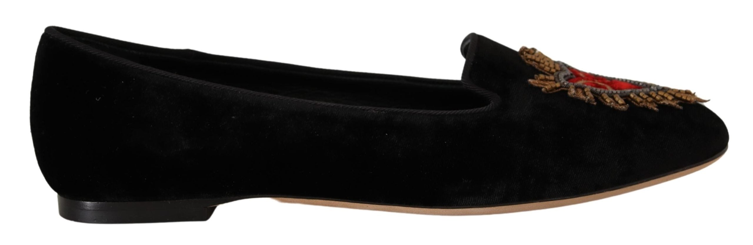Dolce & Gabbana Leather Elegant Patent Flat Shoes