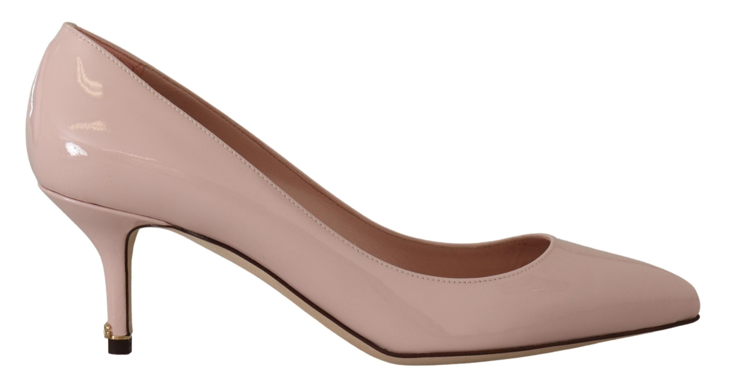 Dolce & Gabbana Pink Leather Elegant Patent Heels In