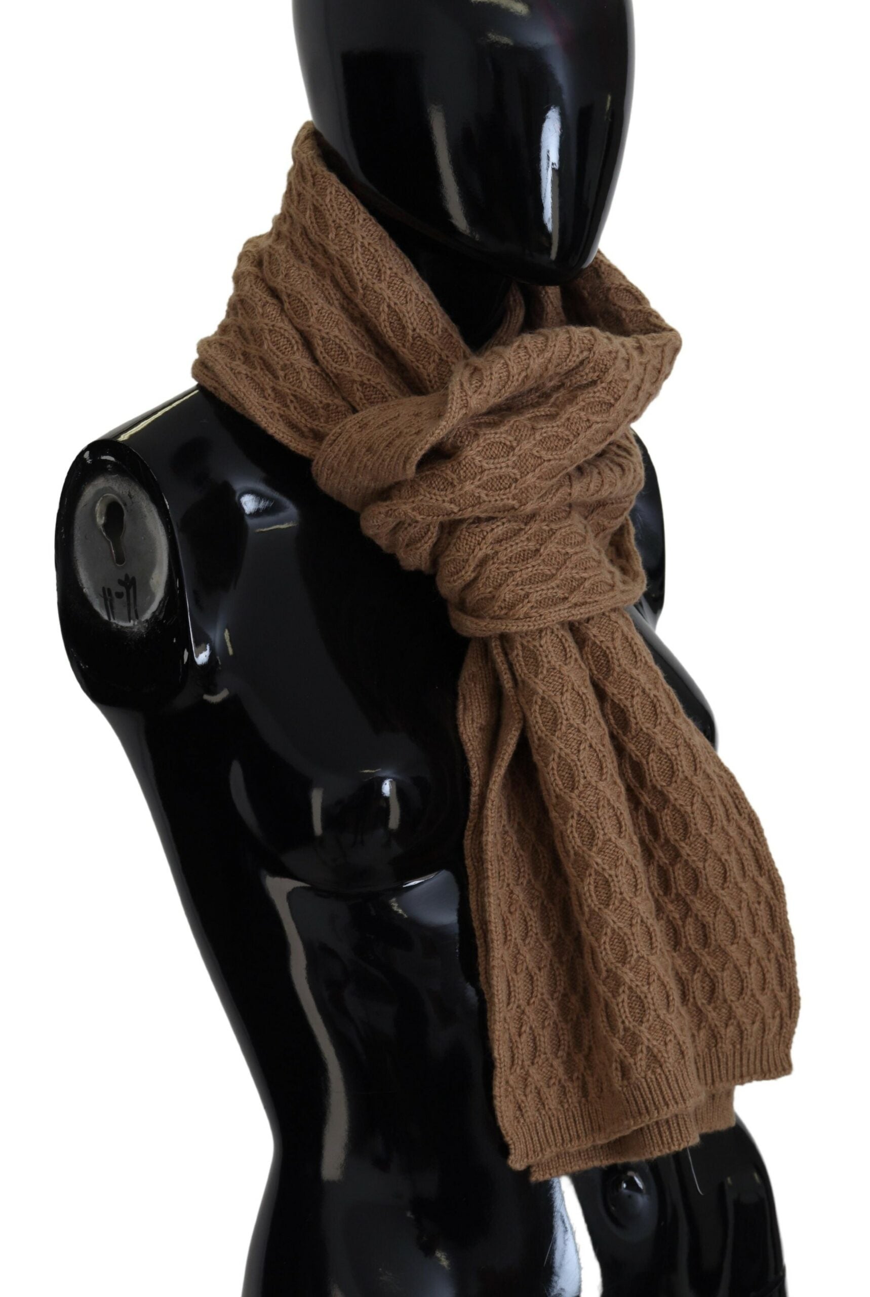 Dolce & Gabbana Elegant Dark Knitted Brown Scarf